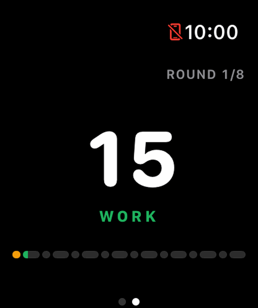 Apple Watch timer mid-workout